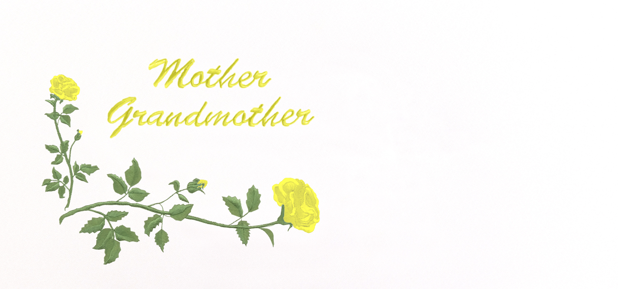 Corner Rose Mothet Grandmother White Yellow